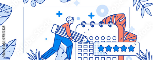 Sign in people flat vector concept operation hand drawn illustration
