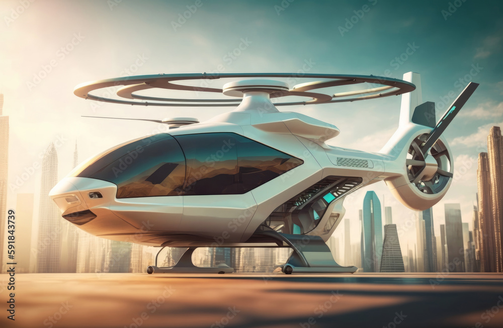Future of urban air mobility, city air taxi, UAM urban air mobility ...