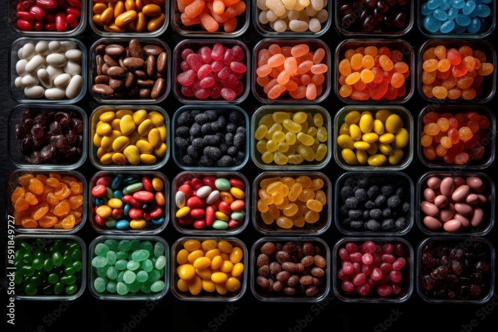 custom made wallpaper toronto digitalA jelly beans of different types in a closed containers ai generative illustration