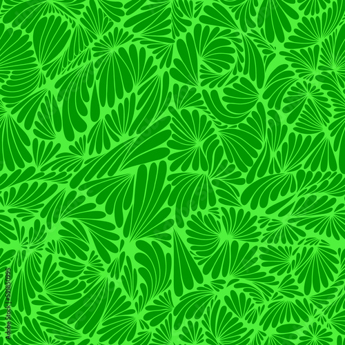 seamless pattern with green leaves © Celestina