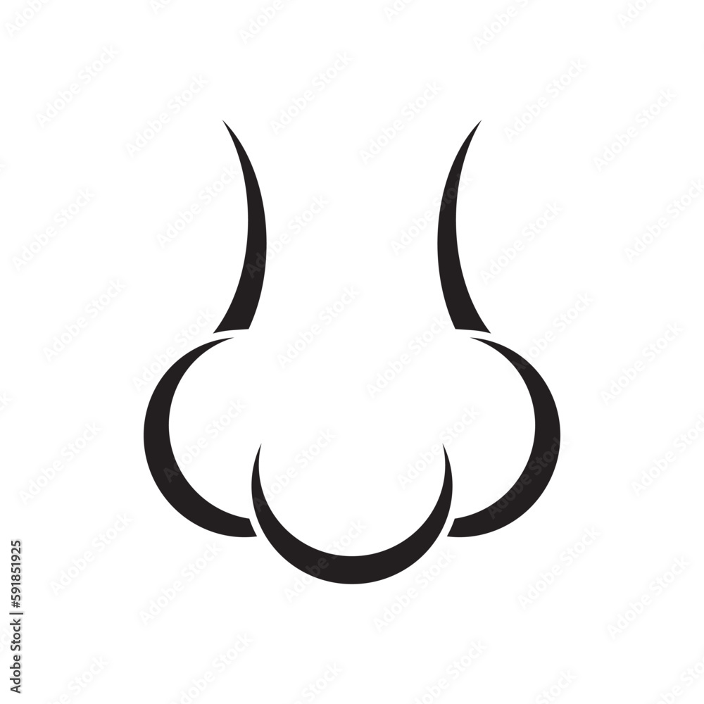 Nose icon,logo illustration design template. Nose icon,logo illustration design template.