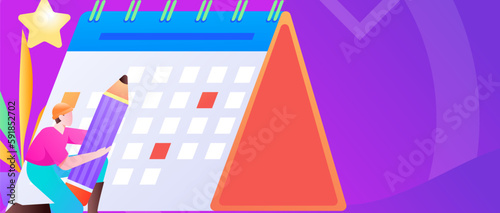 Sign in people flat vector concept operation hand drawn illustration
