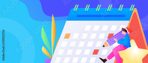 Sign in people flat vector concept operation hand drawn illustration
