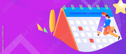 Sign in people flat vector concept operation hand drawn illustration
