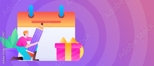 Sign in people flat vector concept operation hand drawn illustration
