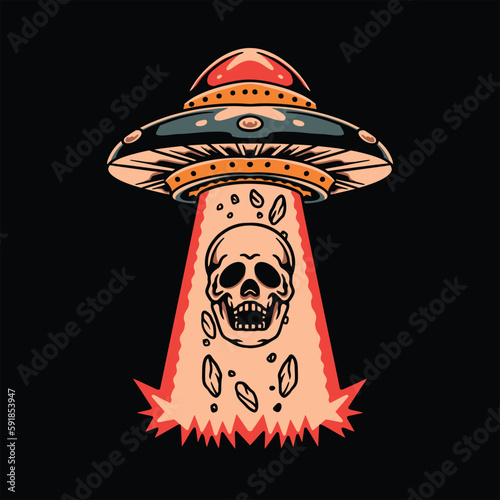 skull invasion tattoo vector design