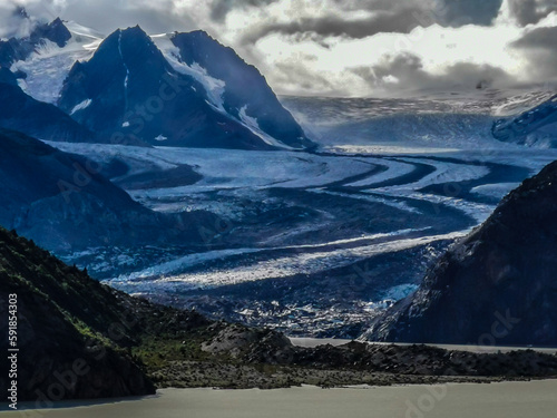Beautiful shot of of a Laigu Glacier in Tbet