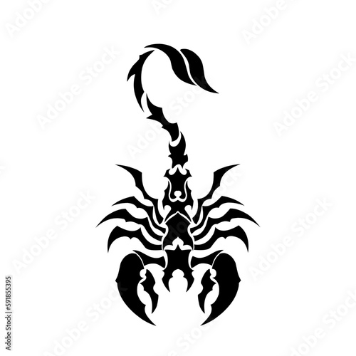 illustration vector graphic of tribal art scorpion symbol