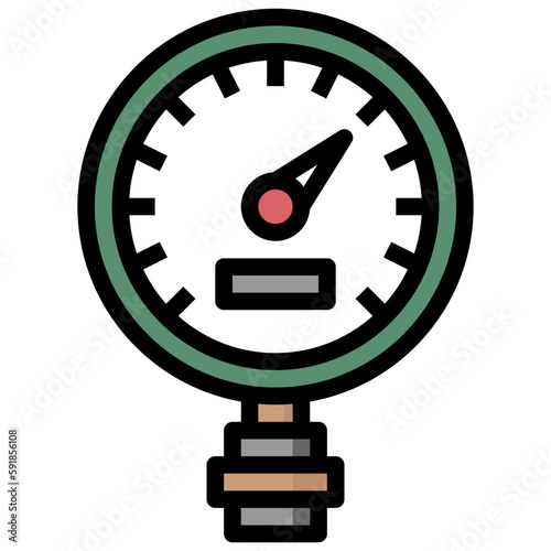 gauge line icon,linear,outline,graphic,illustration