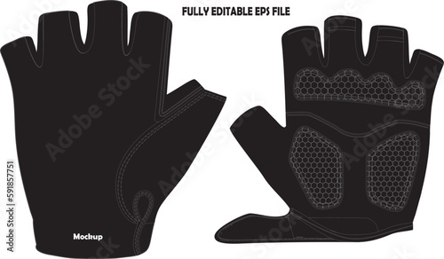 Cycling Gloves Mockup