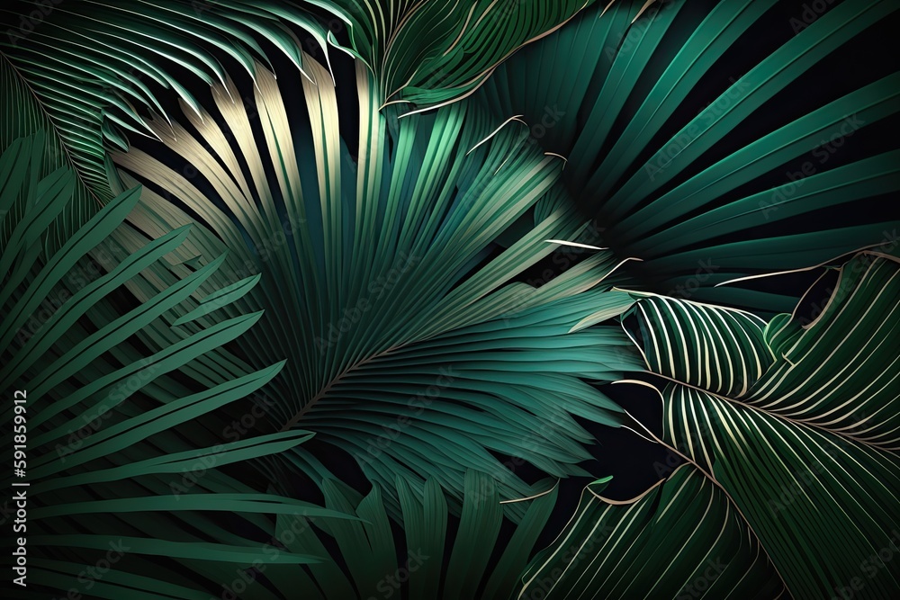 Fototapeta premium close up of healthy green leaves on a plant. Generative AI