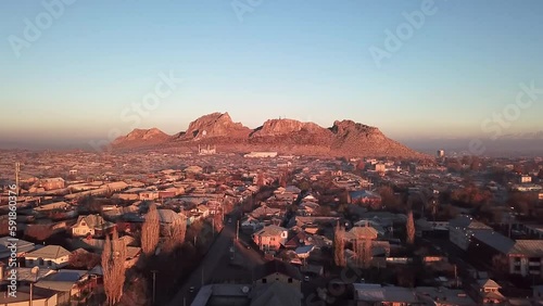 Aerial view of Osh city