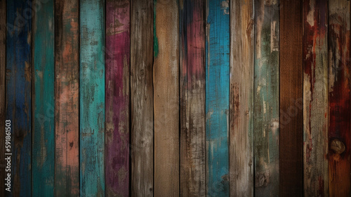 grungy wooden texture background, generative ai