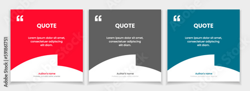 3D bubble testimonial banner, quote, infographic. Social media post template designs for quotes. Empty speech bubbles, quote bubbles and text box. Vector Illustration EPS10.