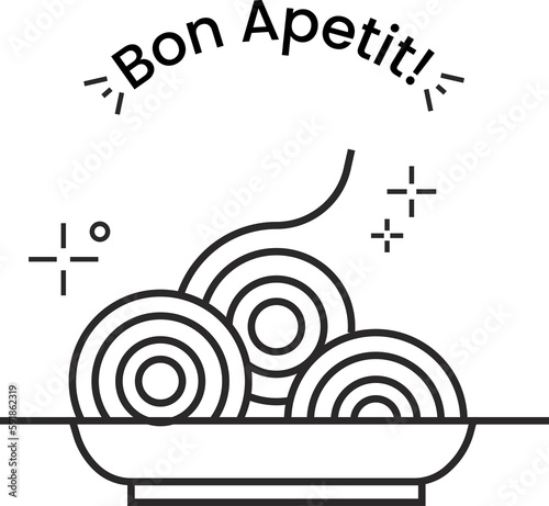 Leinwand Poster Bon Apetit Icon