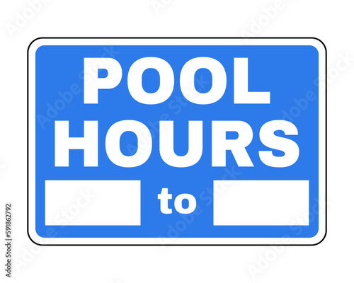 Pool Hours Sign