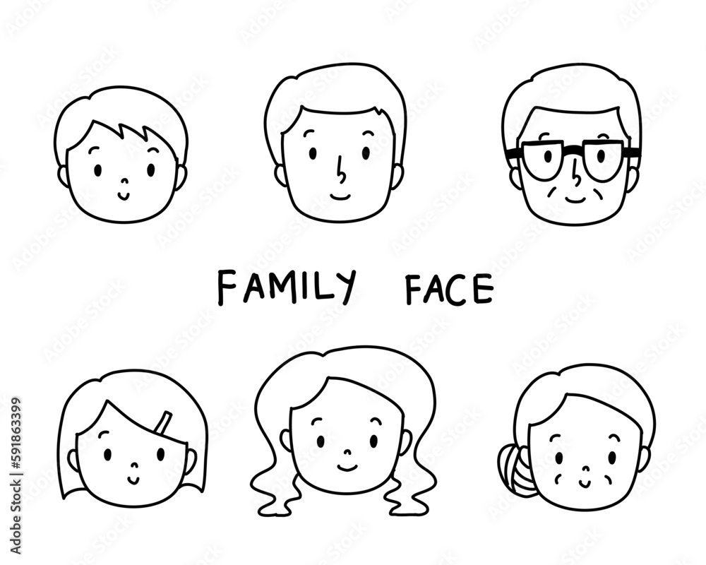 The family and smiling face