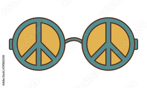 peace glasses vector illustration