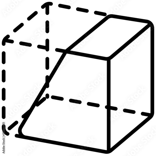3d model outline icon