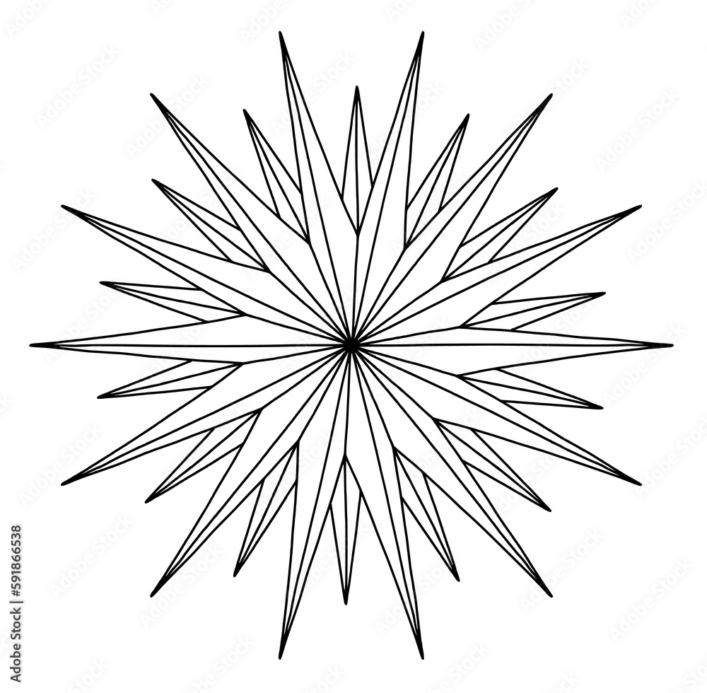 Groovy boho sun stars gradient elements 70s peace love wave hippie line black white mandala Groovy boho sun stars gradient elements 70s peace love wave hippie line black white mandala