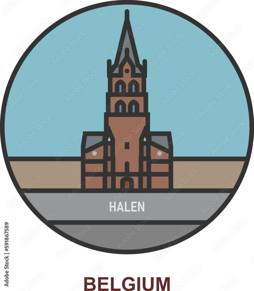 Halen. Cities and towns in Belgium