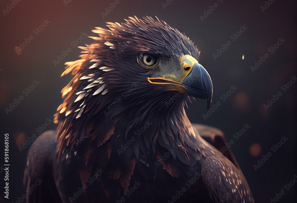 Fototapeta premium Eagle, created with generative ai