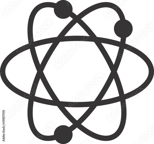 atom symbol isolated on white background