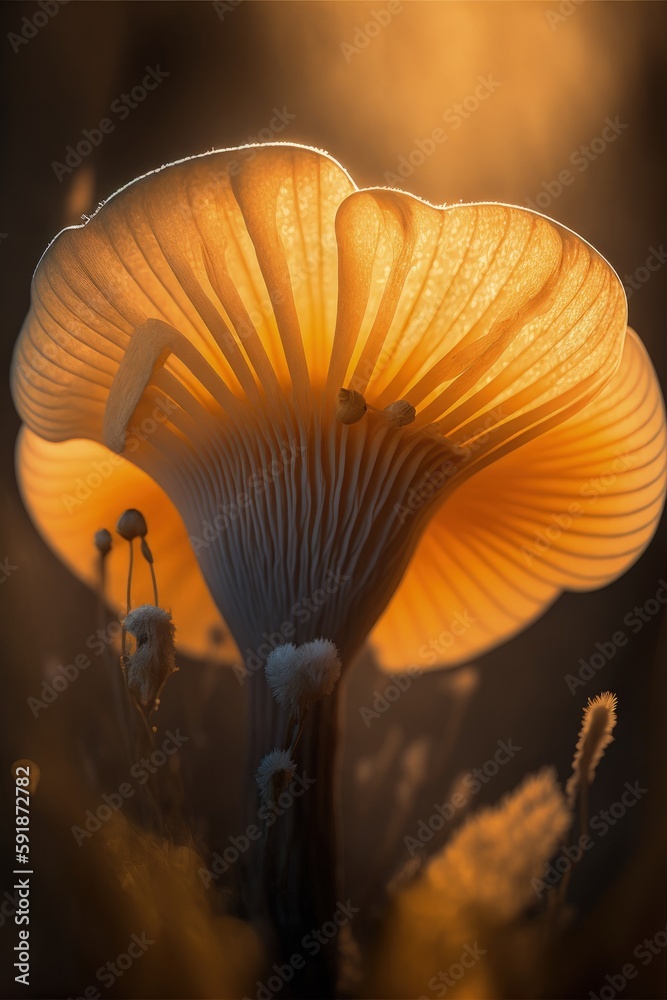 Lactarius mushroom close up. Generative AI Lactarius mushroom close up. Generative AI