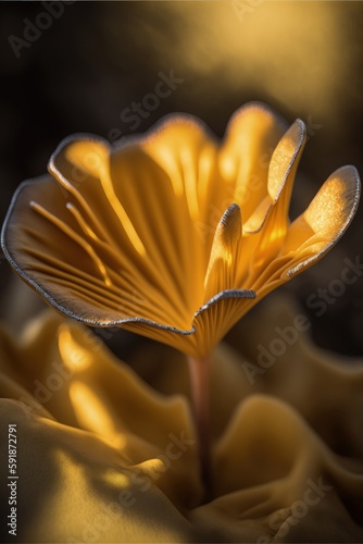 Leccinum scabrum mushroom close up. Generative AI photo