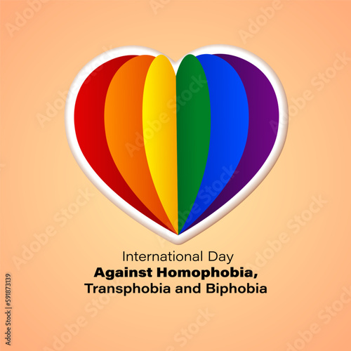 Vector illustration of International Day Against Homophobia Biphobia Lesbophobia Transphobia 17 May social media story feed mockup template post