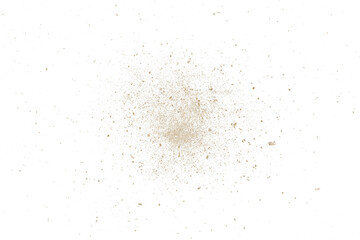 Explosion small dust particle isolated