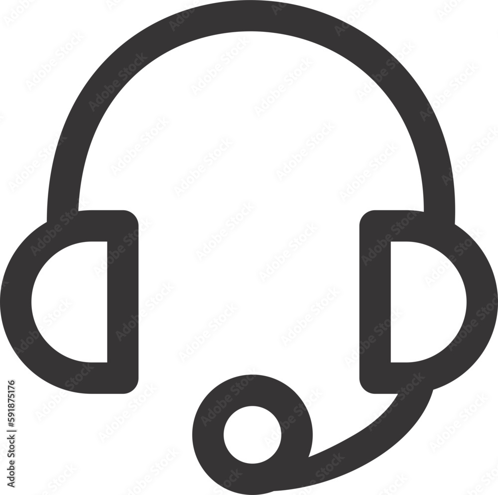 headphones icon on white background headphones icon on white background