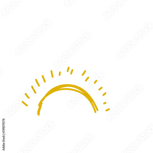 hand drawn sun doodle 