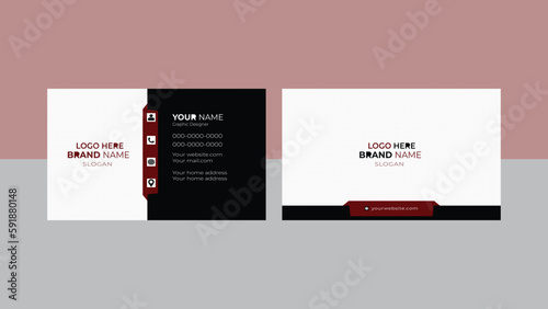New modern business card print horizontal vector templates double-sided creative design.