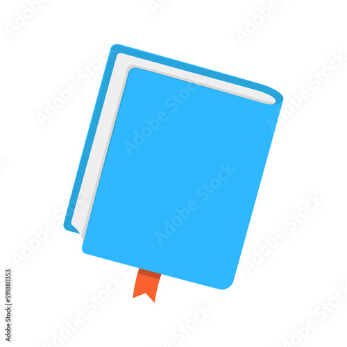 Book, on white background, vector illustration