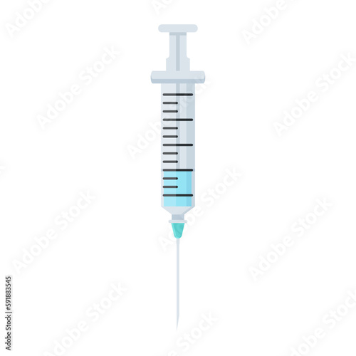 Medical syringe, vector illustration