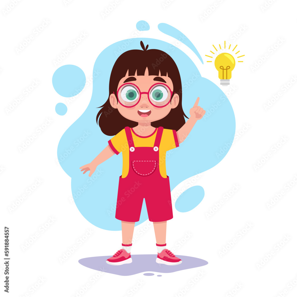 The child has an idea. Vector illustration The child has an idea. Vector illustration