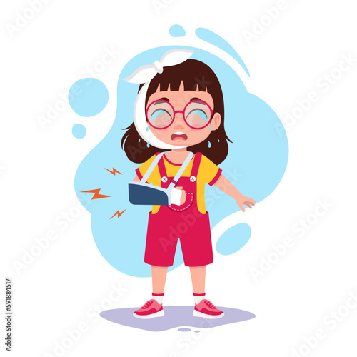 Child with a broken arm