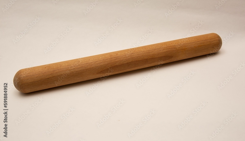 Wooden rolling pin isolated on white background Wooden rolling pin isolated on white background