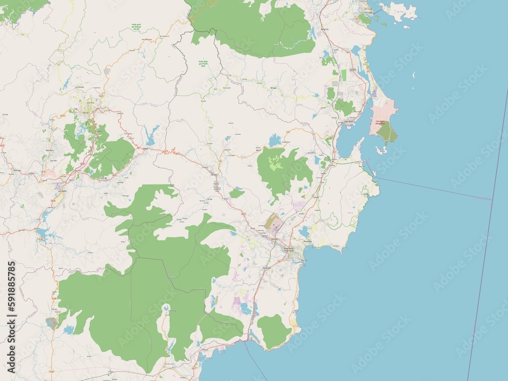 Obraz premium Ninh Thuan, Vietnam. OSM. No legend