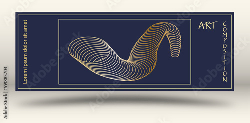 idea of an abstract composition for the design of a poster, banner, poster, cover or postcard. Premium version of the corporate style. Template for interior design, prints and decorations.