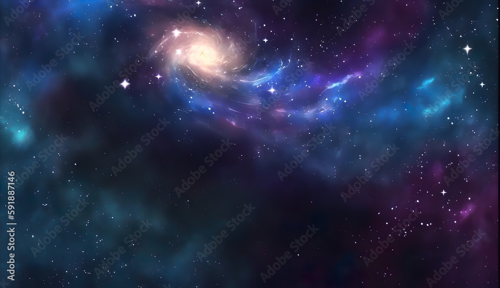 Fototapeta premium A colorful space filled with lots of stars created with Generative AI technology