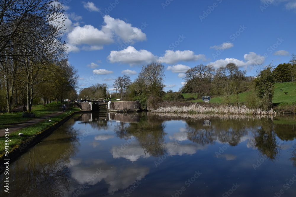 a walk along the canal locks at Hatton on a sunny day a walk along the canal locks at Hatton on a sunny day