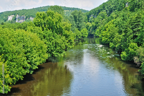 France Vezere river in Tursac photo