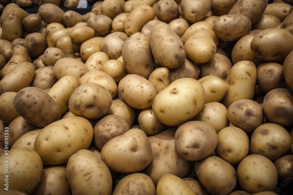 Potato, a lot of potatoes, cooking ingredients, generative ai, Fresh tasty vegetables, Fresh ingredients Potato, a lot of potatoes, cooking ingredients, generative ai, Fresh tasty vegetables, Fresh ingredients