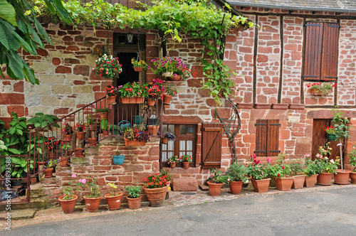 Fototapeta Naklejka Na Ścianę i Meble -  France, picturesque village of Collonges la Rouge