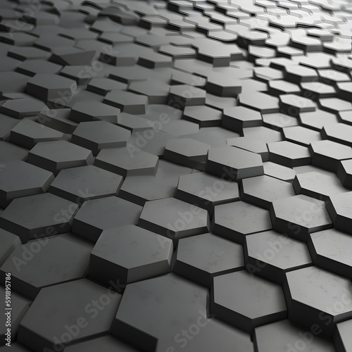 abstract 3d background hexagons black white grey wallpaper design