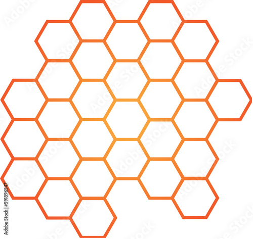 Abstract background with hexagons vector icon