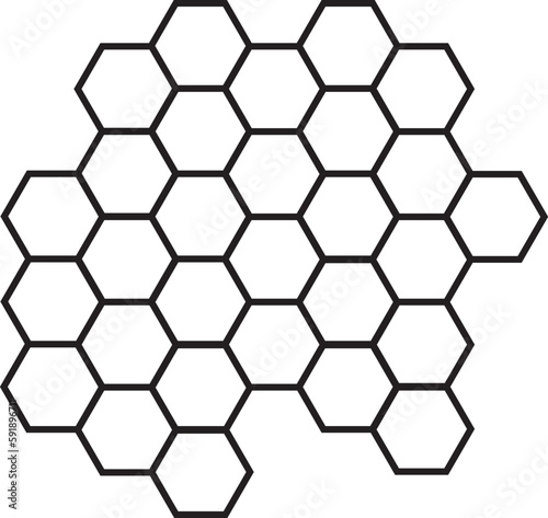 Background with hexagons, honeycombs vector icon