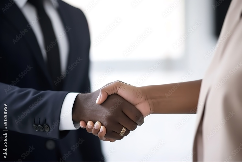 business people shaking hands in the office